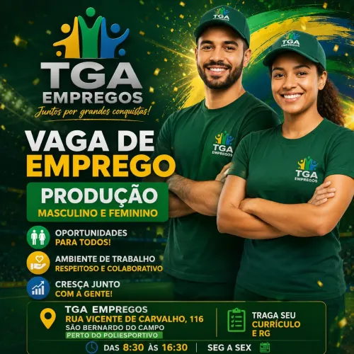 VAGA DE PRODUÇÃO EM INDÚSTRIA