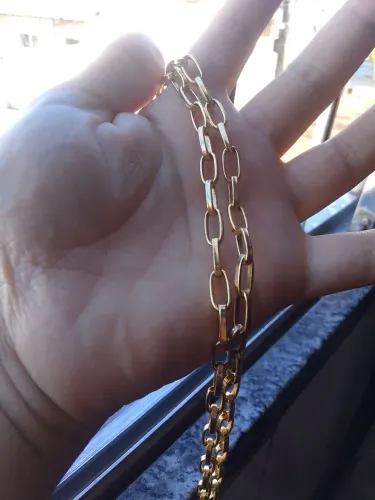 Vendo Corrente cadeado banhado a ouro 18k