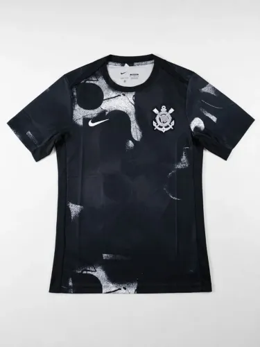 Camiseta Corinthians Nike Treino/Pré-Jogo Preta Slim Fit G
