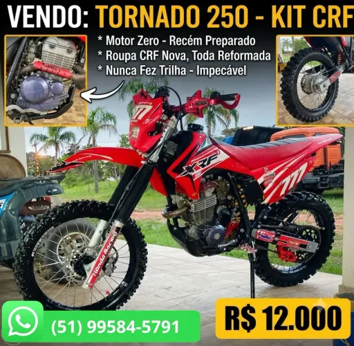 Honda Tornado 250 - Kit CRF | Motor Zero (Nunca fez trilha)