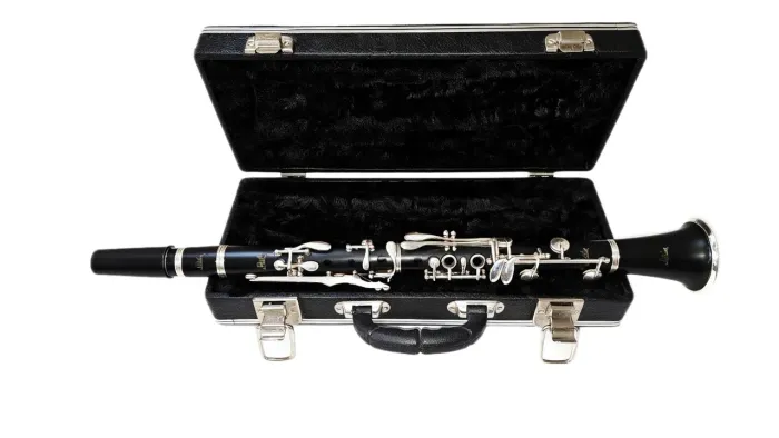 Clarinete weril do 13 chaves prateadas estojo original regulada