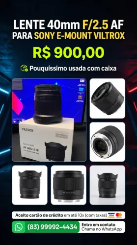 Lente 40mm F/2.5 Af Para Sony E Montagem Completa Viltrox