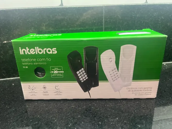 Telefone com fio Intelbras - preto