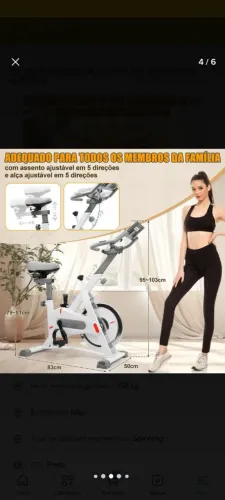 Bike ergométrica spinning até 150 kg