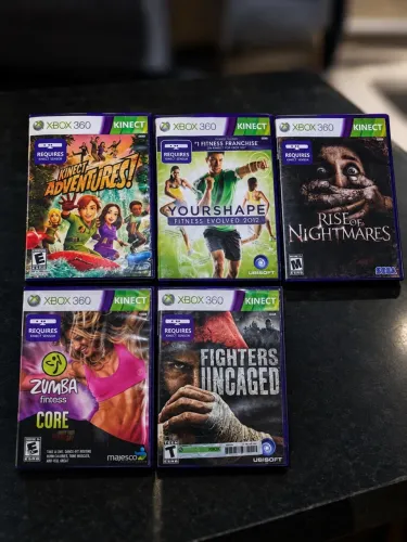 Lote de 5 Jogos Xbox 360 Kinect Pra Vender Logo