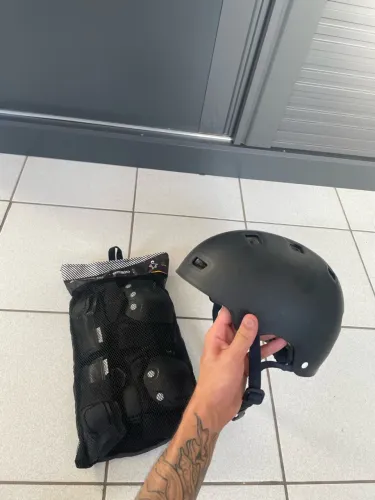 Kit de Proteção para skate, patins e patinete + Capacete Oxelo Decathlon