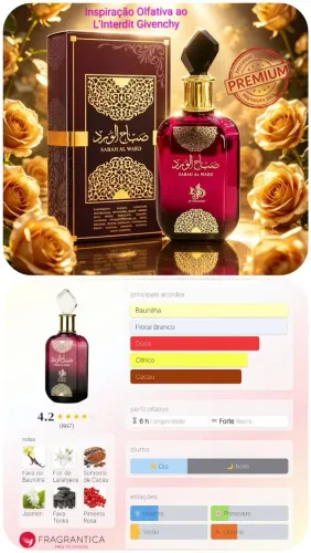 Perfume feminino Sabah Al Ward LATTAFA
