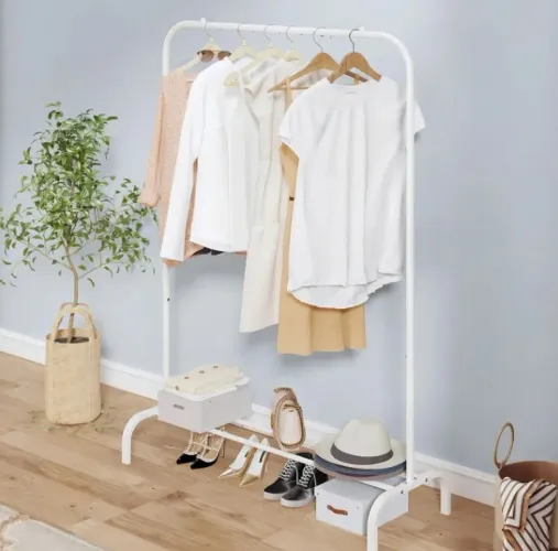 Arara kit com 03 Arara de Roupa Cabideiro com Sapateira