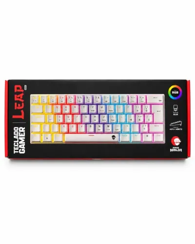 Teclado Gamer Ninja LEAP 60% ? Branco