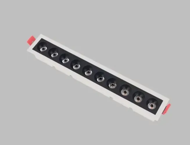 Luminária Slim Embutir Spot Led Linear Moderno Minimalista 10 FOCOS