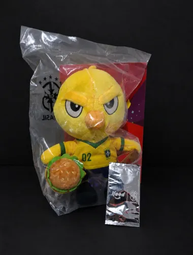 Canarinho de Pelúcia Oficial iFood - Copa 2002