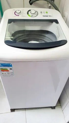 Máquina de lavar roupas 12 kg, Seminova, com Manual do produto e Nota Fiscal.