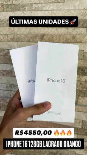 iPhone 16 128GB Lacrado Com 1 Ano de Garantia