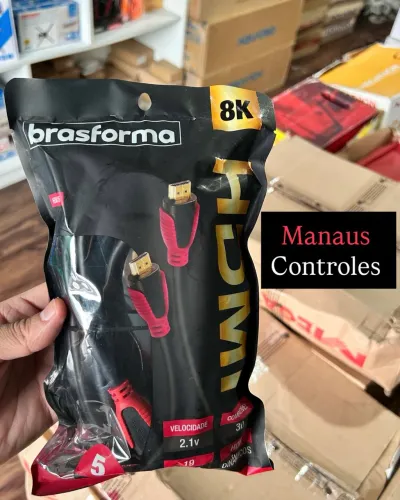 Cabo Hdmi 8K de 5 Metros Versão 2.1v Brasforma