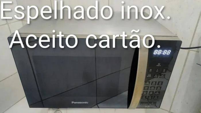 Forno microondas espelhado inox Panasonic Style 34 litros