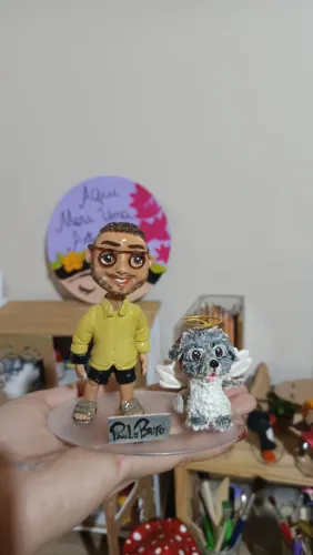 Topo de bolo personalizado em biscuit