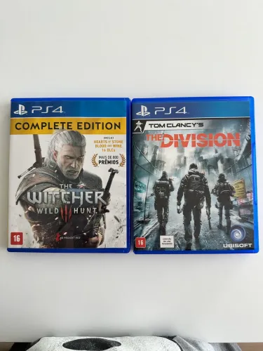Jogos PS4 - The Witcher e The Division