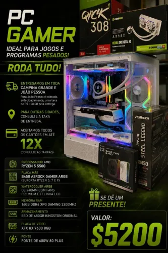 ? PC Gamer Ryzen 5 + RX 7600 8GB
