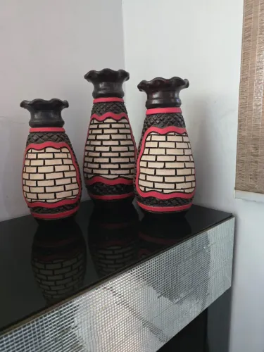 Conjunto de vasos decorativos para sala/clínica/escritório