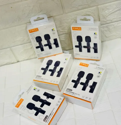 Microfone Lapela Profissional Duplo IPhone Android