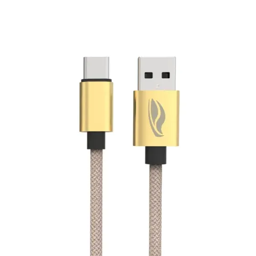 Cabo Cel C3Tech USB-C 1M 3A CB-C200GD - WZetta