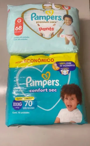 Pacotes de fralda Pampers