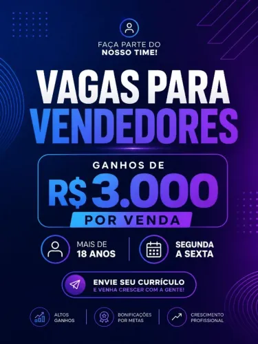 VAGAS PARA VENDEDORES(AS)