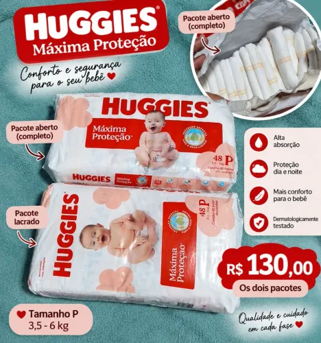 Fraldas Huggies P
