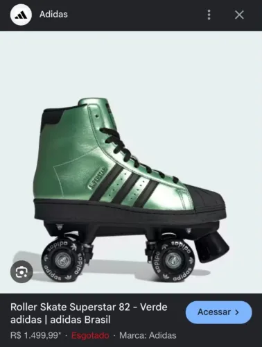 Roller Skate Superstar - Verde adidas original