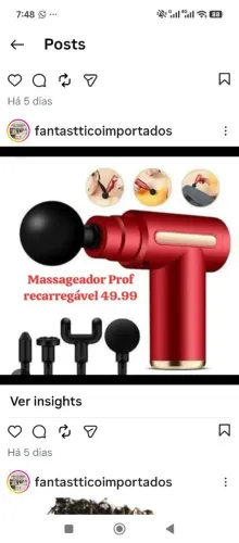 Massageador profissional recarregável 