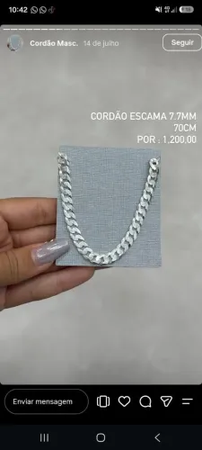 Cordão escama de peixe