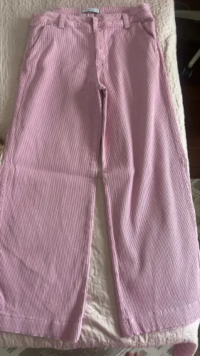 Calça Wide Leg de Veludo Cotelê Rosa Claro - Tam. 44 | Excelente Estado