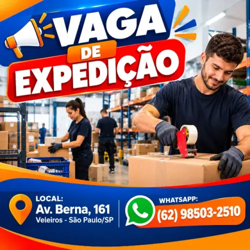 ? **VAGA DE EMPREGO - AUXILIAR DE EXPEDIÇÃO** ?