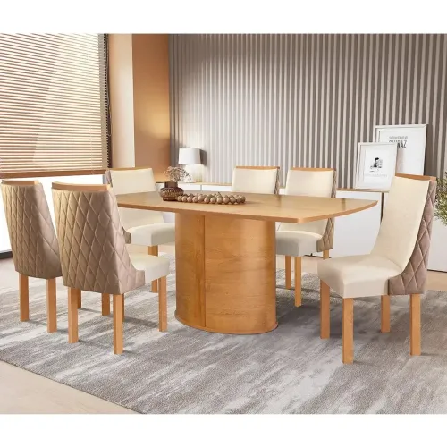 mesa de jantar montreal 180x90 6 cadeiras montreal- PRONTA ENTREGA!! 