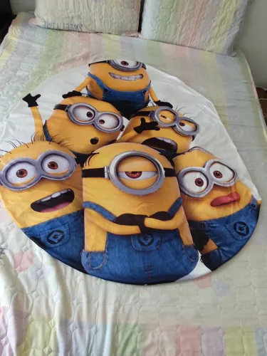 Pano P/Painel Redondo - Festa Minions