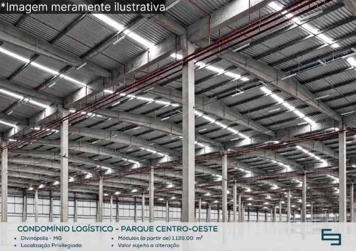 Galpão para alugar em Divinópolis/MG com 1.139,00 m² em condomínio logístico