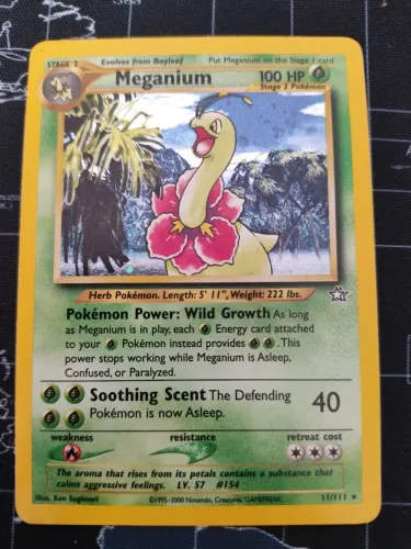 Meganium 11/111 Holo Neo Genesis - Inglês - Pokémon TCG Vintage - SP