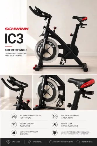 Bicicleta spinning schwinn IC3