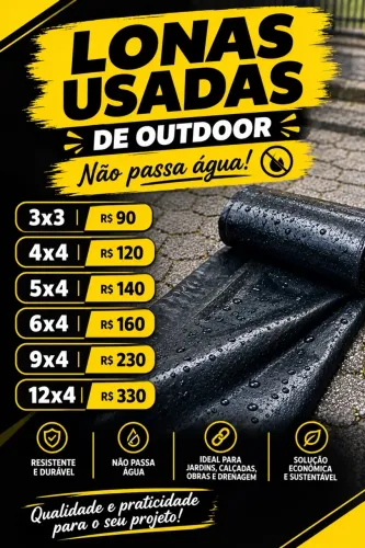 Lonas impermeáveis últimas unidades valores na foto