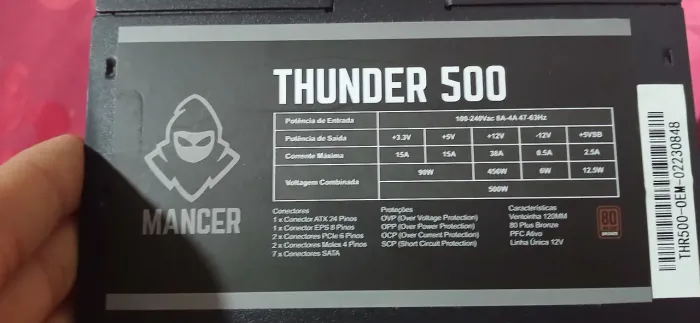 Fonte mancer thunder 500w