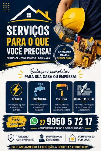 REFORMAS E SERVIÇOS EM GERAL | ELÉTRICA ? PINTURA ? MANUTENÇÃO