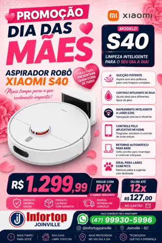 Aspirador Xiaomi Robô S40 Lacrado, com garantia!!!