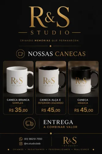 Caneca Personalizada com Foto, Frase ou Logo