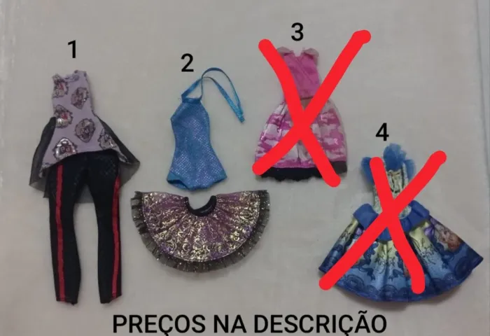 Acessórios para bonecas Ever After High variados ( LEIA A DESCRIÇÃO).