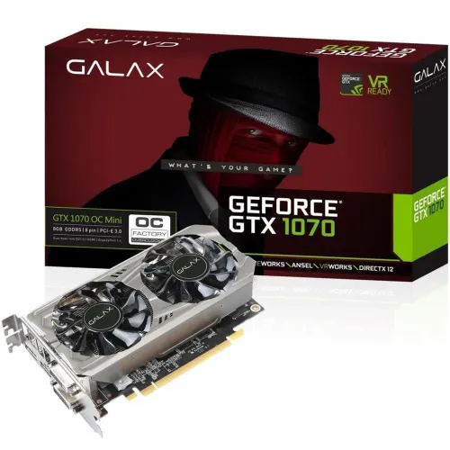 GTX 1070 8GB GALAX MINI OC EM ÓTIMO ESTADO