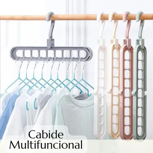 Cabide Mágico Multi-Dobrável Organizador 9 Furos _ CS55