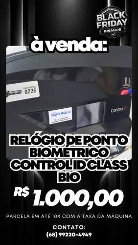 Relógio de ponto Biometrico Control Id Class Bio