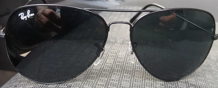 Óculos Ray Ban Aviator Clássico Masculino Negro.
