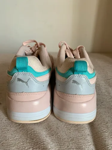 Tênis Puma X Ray BDP rosa nude bege usado2x n.38