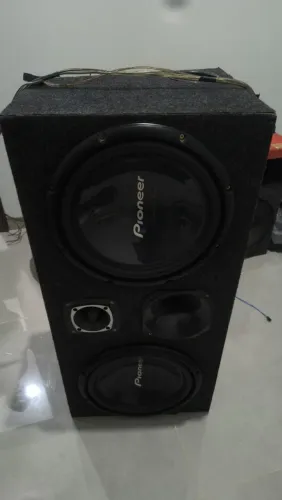 Caixa som 400rms mais módulo Roadstar 1200rms